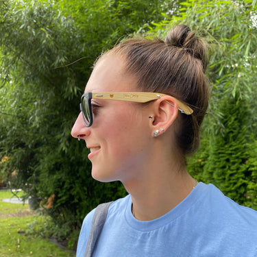 Retro Sonnenbrille - Bambus