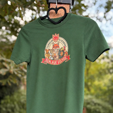Schlaue Füchse - Kinder T-Shirt grün