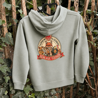 Schlaue Füchse - Kinderhoodie - Hellgrün