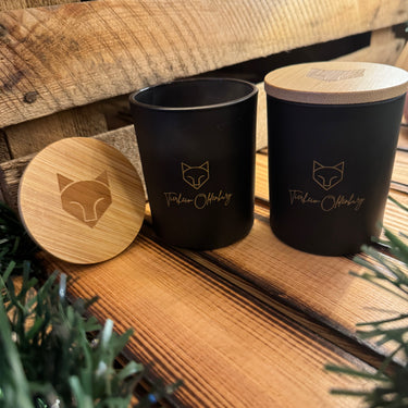 Kerze schwarz - Sandelholz