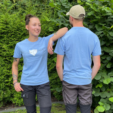 T-Shirt Fuchs - blau