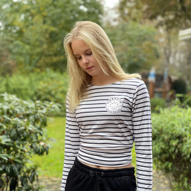 Longsleeve gestreift Damen navy/weiß