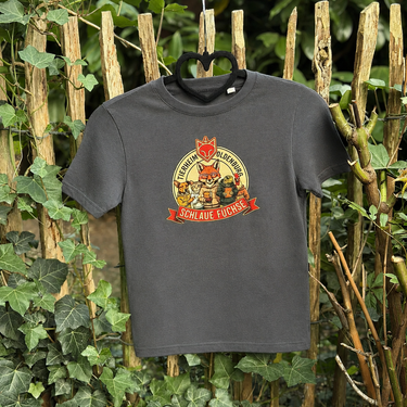 Schlaue Füchse - Kinder T-Shirt grau